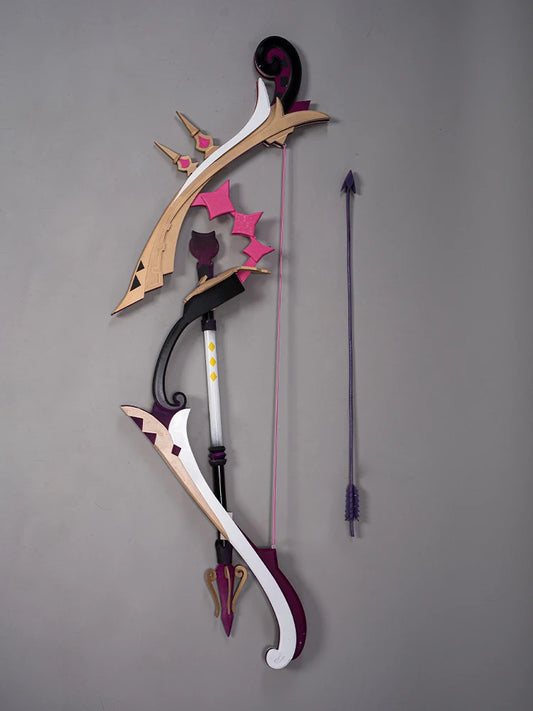 Genshin Impact Cosplay Wooden Weapons Lyney Props Great Magic Bow Arroww