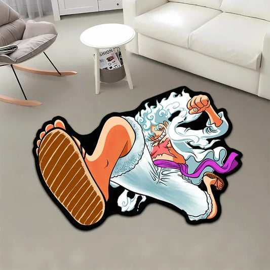 One Piece Figure Animes Rug Shanks Zoro Luffy Popular Style Nika Customize Cartoon Rug Handmade Carpet Area Rug for Home Decor