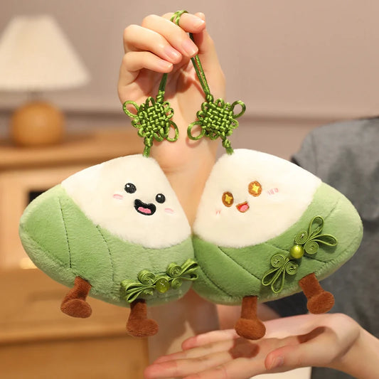 Dragon Boat Festival Plush Toy Kawaii Rice Dumpling Pillow Cushion Cute Chinese Knotting Decor Green Bag Pendant