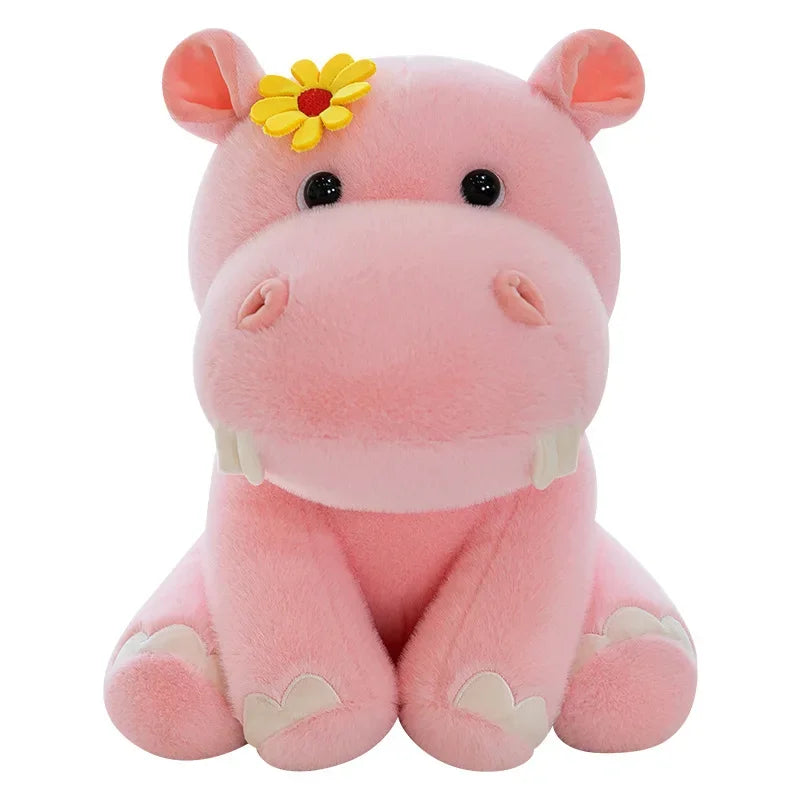 New 55cm Large Size Hippo Plush Toy Fluffty Kawaii Plushie Doll Simulation Hippo Doll Anime Cute Stuffed Animals Soft Plush Gift