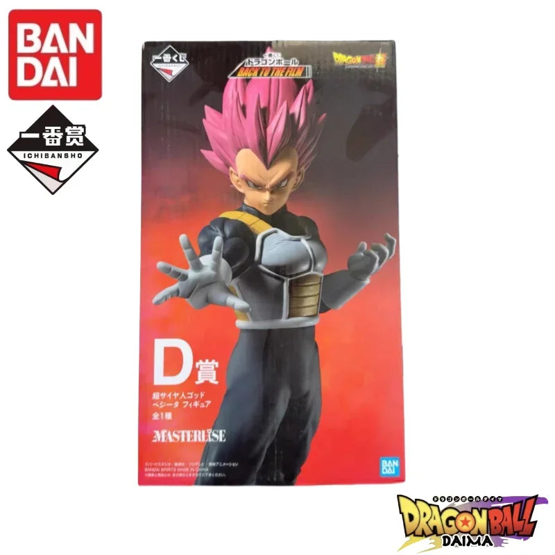 Bandai In Stock Original Dragon Ball Ichiban Kuji Back To The Theater Golden Frieza Super Saiyan God Vegeta Action Figure Model