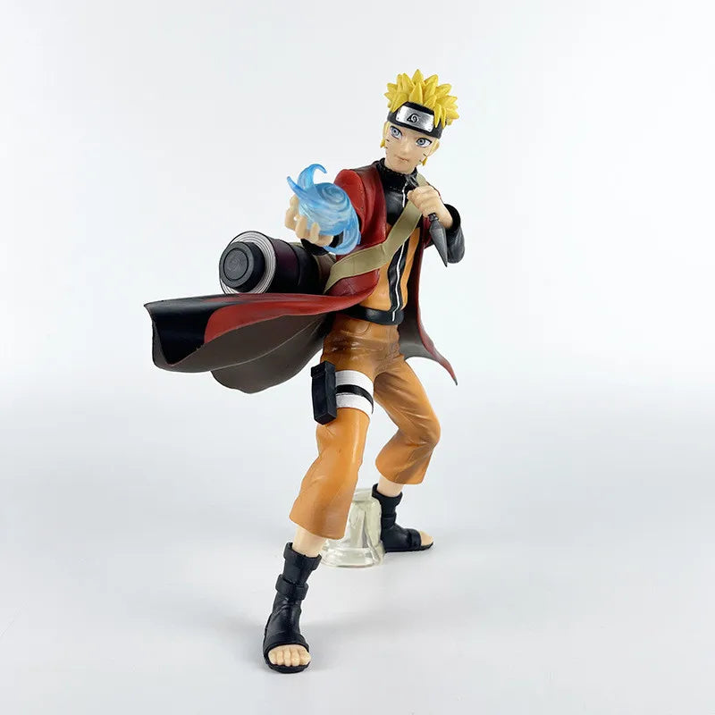 22CM Anime Naruto Uzumaki Naruto Sage Mode Rasengan Battle Form Model Uchiha Sasuke Toy Gift Collection Aciton Figure Kakashi