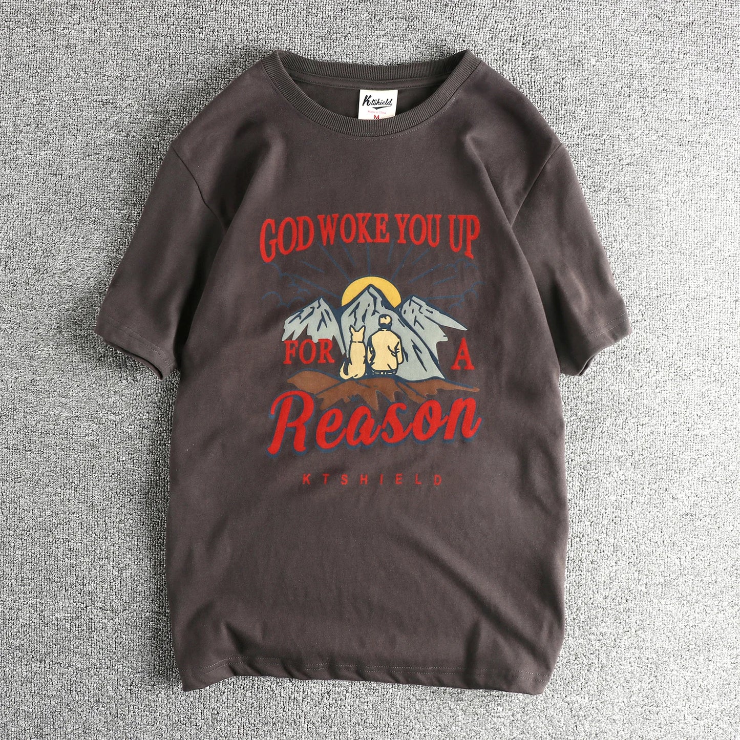 Summer New American Retro Short-sleeved O-neck Letter Printed T-shirt Men's Fashion Simple 100% Cotton Washed Casual Sport Tops