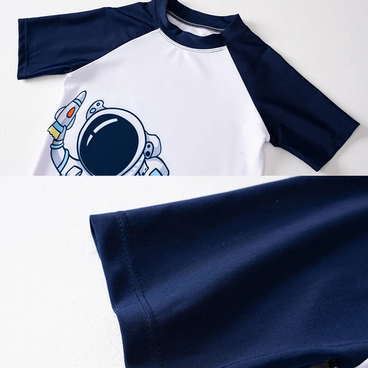 2025 New Boy Girl Swimwear Swim Suits Sun Protective Short Sleeve Children Swimsuits Children's Bathing Suit Kids Swimming Suits