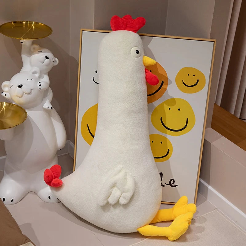 60-140cm Large Stuffed Animal Plush Pillow Yellow Chicken Plushies Huge Soft Plush Toy Huggable Chicken Sleep Pillow Cushions