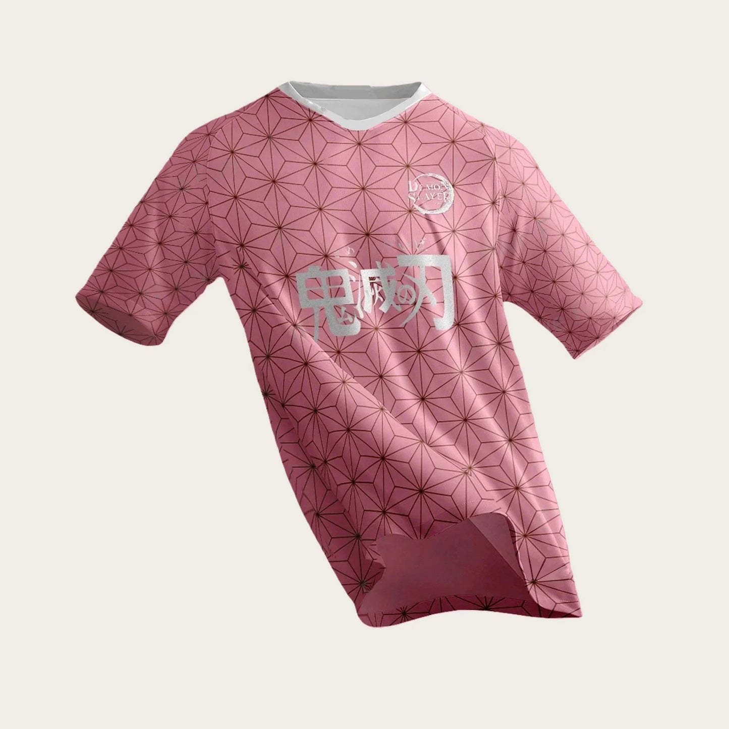 New Football Jerseys Japanese Anime Bandai Demon Slayer Tanjiro Nezuko T-shirt Sporty Street Loose for Men Children Christmas