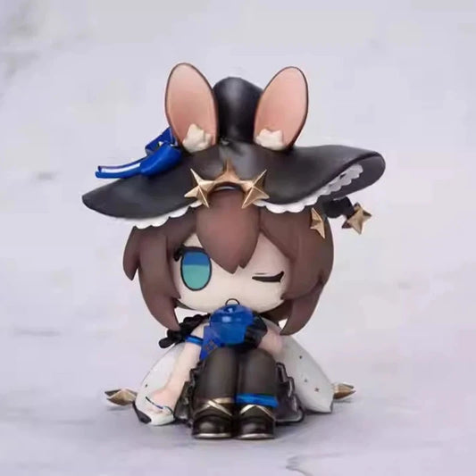 Arknights Amiya Cute Q Version Doll Beautiful Girl Model Figurine Creative Statue Holiday Gifts Desktop Ornament 12cm Toy