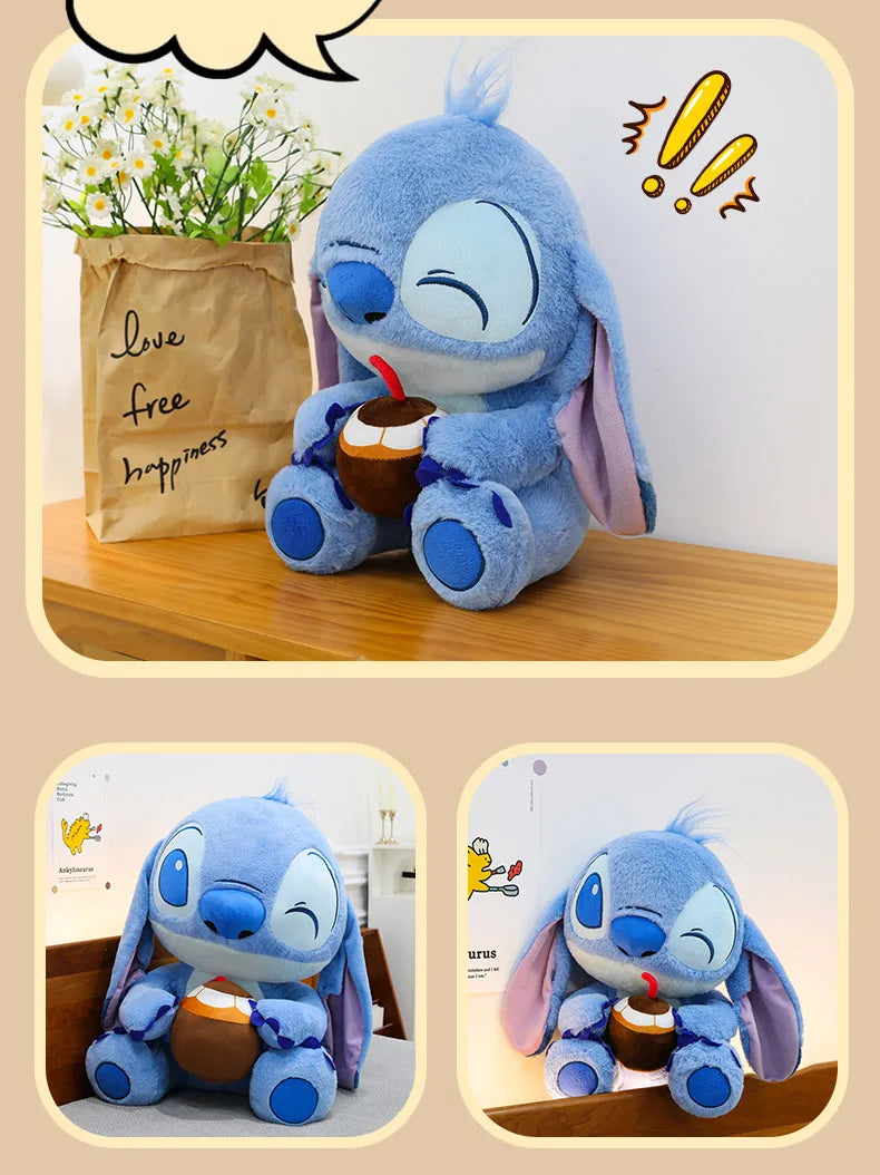 Disney 30-70cm Lilo&Stitch Cute Cartoon Dolls Toys Anime Soft Stuffed Dolls Pillow Appease Toys Birthday Decoration Toys Girls