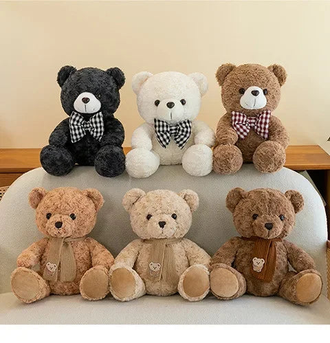 45cm Cute Cartoon Bixin Bear Series Plush Toys Stuffed Soft Animals Dressing Up Doll for Girls Kids Nice Surprise Birthday Gifts