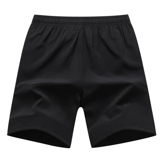 Chrlck Men’s Reflective Quick-Dry Running Shorts Breathable Ice Silk Fishing Pants Large Size M-8XL - Black