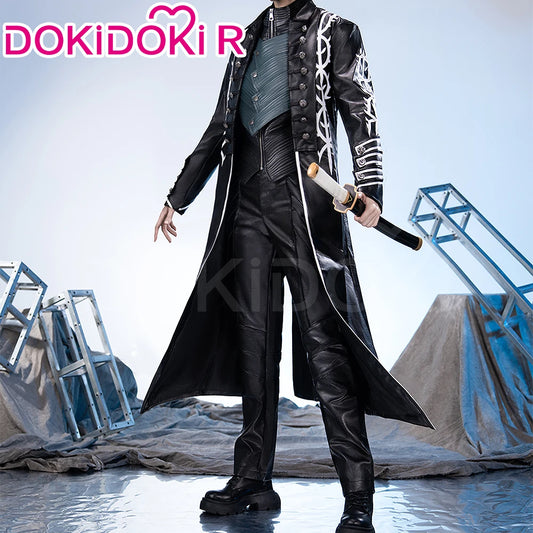 Vergil Cosplay Cotsume Game Cosplay【S-3XL】DokiDoki-R Vergil Nelo Angel Cosplay Slayer Men Halloween Costume Plus size