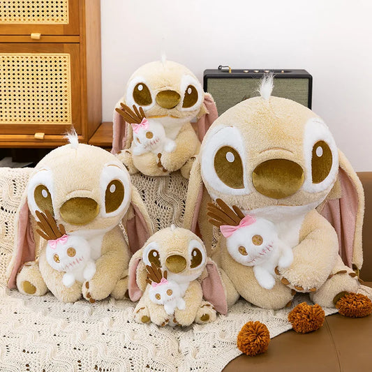25/60CM Golden Disney Lilo and Stitch Plush Toy Cartoon Anime Stuffed Kawaii Stich Scrump Doll Plushie Kids Birthday Xmas Gifts