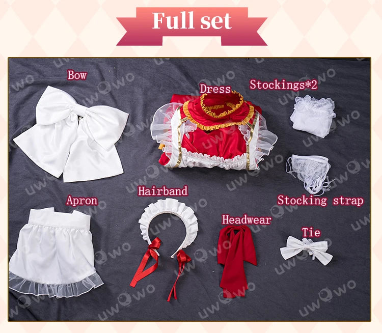 IN STOCK UWOWO Neroo Cosplay Game Fatee/Grandd Orderr Neroo Maid Dress Cosplay Costume Halloween Costume