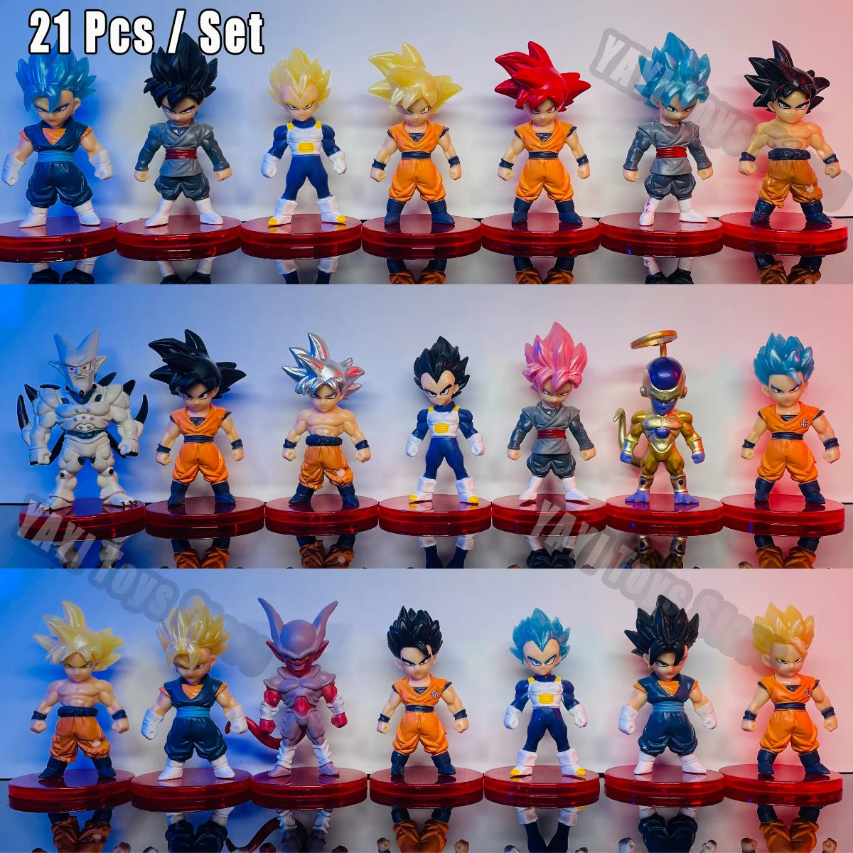 Dragon Ball Z Super Saiyan Son Goku Gohan Vegeta Broly Piccolo Majin Buu Anime Figure Set Action Figurines Model Gifts