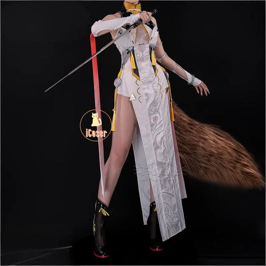 Zenless Zone Zero Ye Shunguang Cosplay Costume Wig Dress Headwear Yunkui Summit Halloween Party for Women Girls Role Play Outfit