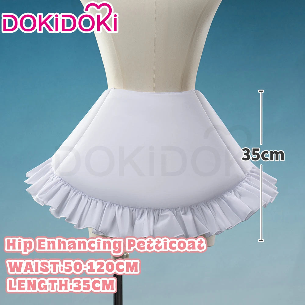 IN STOCK Underskirt Petticoats Bustle Cosplay Props DokiDoki Halloween Skirt Dress Petticoats Long Short White Black Bustle
