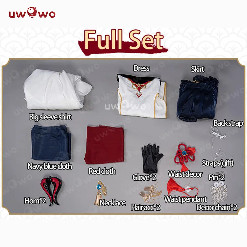 LAST BATCH UWOWO Genshin Impact Fanart Ganyu Cosplay Chinese Style Dress Traditional Clothing Liyue Cosplay Costume Cos Cosplay