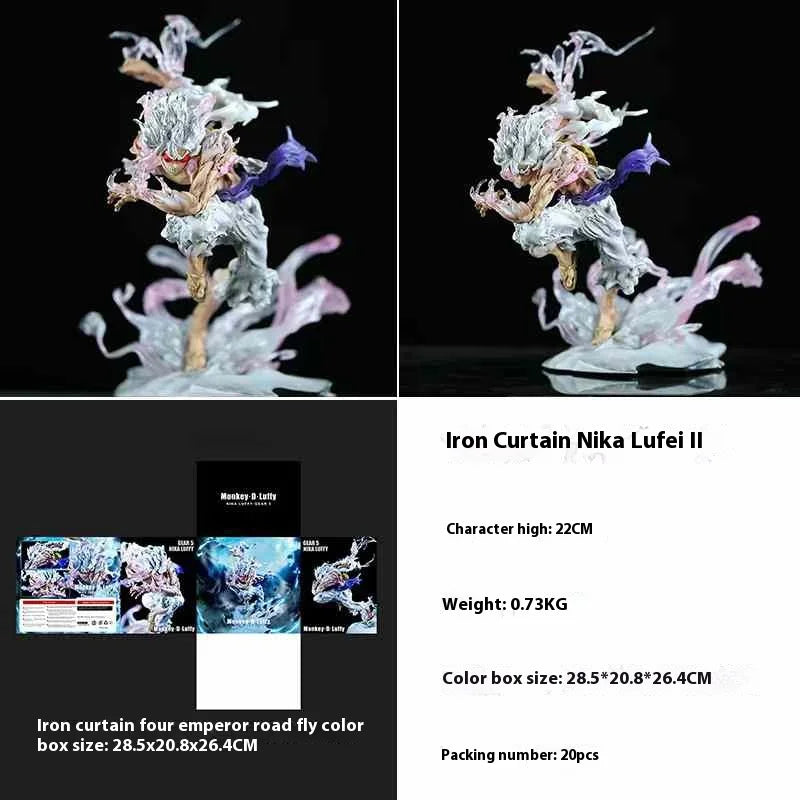 2025 22cm One Piece Handheld Gk Iron Curtain Nika Luffy Second Generation Double Headed Removable Model Ornament Birthday Gift