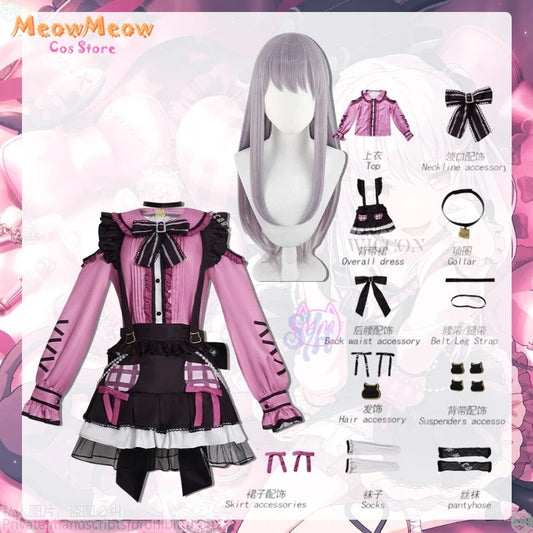 Bangdream Roselia Yukina Minato Costume Polyester Set