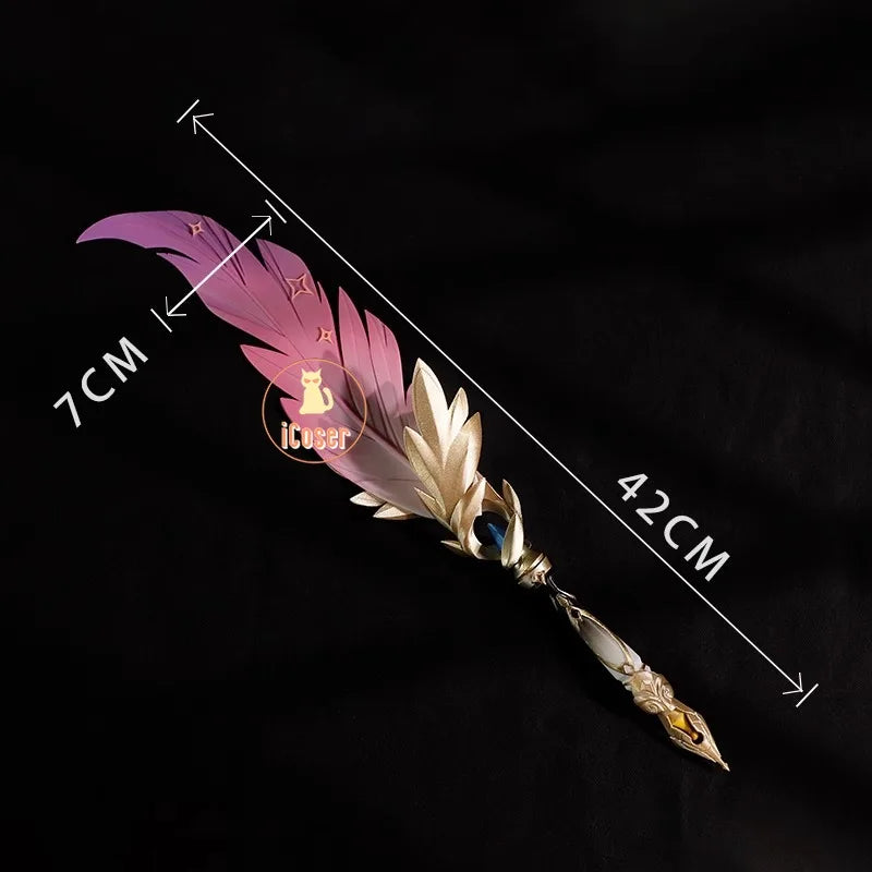 Honkai Star Rail Trailblazer Remembrance Cosplay Feather Pen Game Props Magic Pen Halloween Party for Women Men Girls Cos Gifts