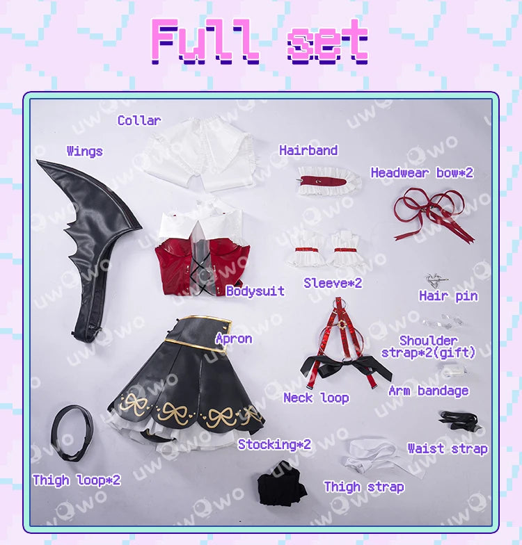 IN STOCK UWOWO Ame Cosplay Game Needyy Streamerr Overloadd Ame-Chan Magical Girl Fanart Cosplay Costume Halloween Costume