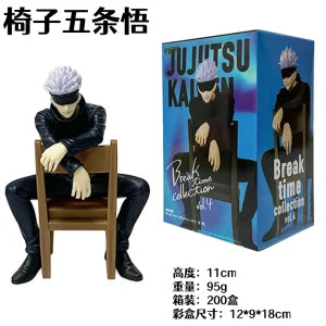 New Gojo Satoru 10CM Anime Jujutsu Kaisen Action Figure Itadori Yuji Seated Noodle Stopper Model Toys Japanese Dolls Hobbies