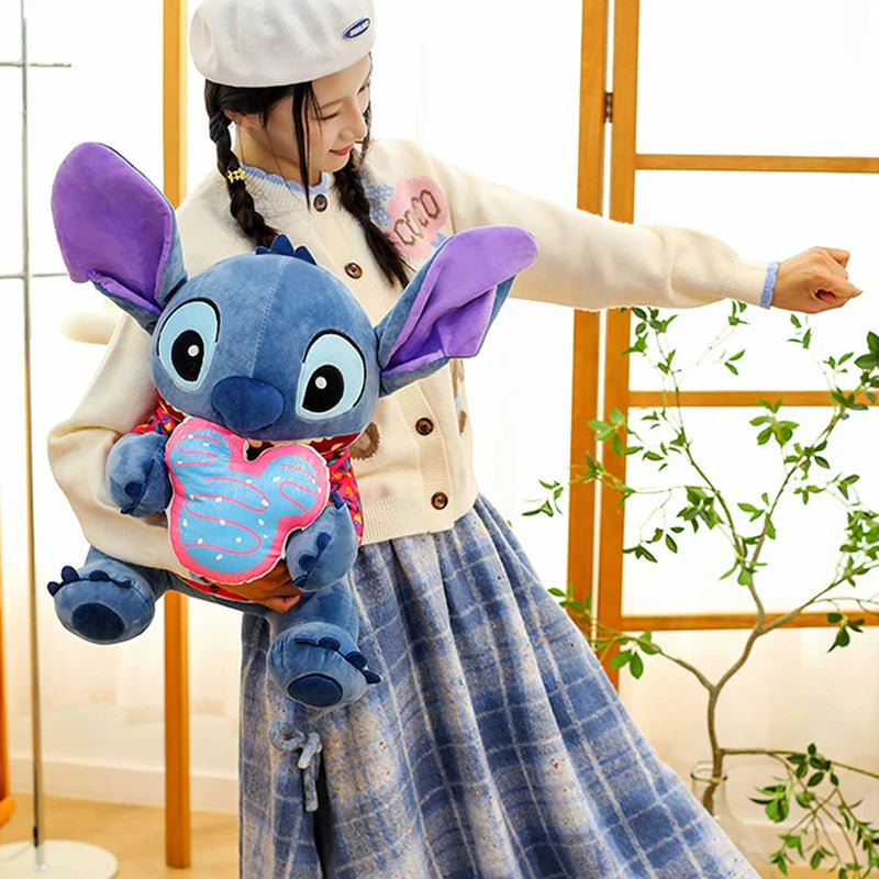 30/70CM Cartoon Lilo and Stitch Disney Plush Toys Anime Stuffed Xmas Biscuit Classic Stich Doll Plushie Kids Birthday Gifts