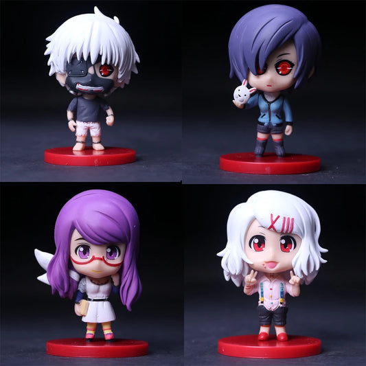 8CM Touka Kirishima Uta Kaneki ken Tsukiyama ShU Suit Figure Anime Tokyo Guru Mini Model Toy Gift Collection Ornaments PVC Dolls