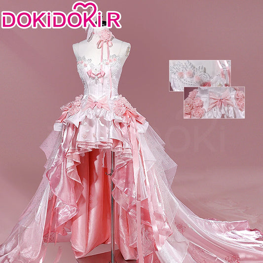 Yuuki Asuna Cosplay Costume Anime Sword Art Online Cosplay DokiDoki-R Women Pink Wedding Dress Asuna Unrestrained Emotion
