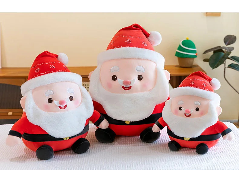 New 50cm Plush Santa Claus Doll Stuffed Toy Cuddly Pillow Christmas Gift for Kids Birthday Xmas Present Wholesale Small Gift