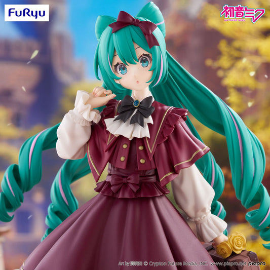 Genuine FuRyu 19cm Hatsune Miku Figure Classical Retro Anime Miku Figurine Statue Model Collection Room Decora Desk Toys Gift