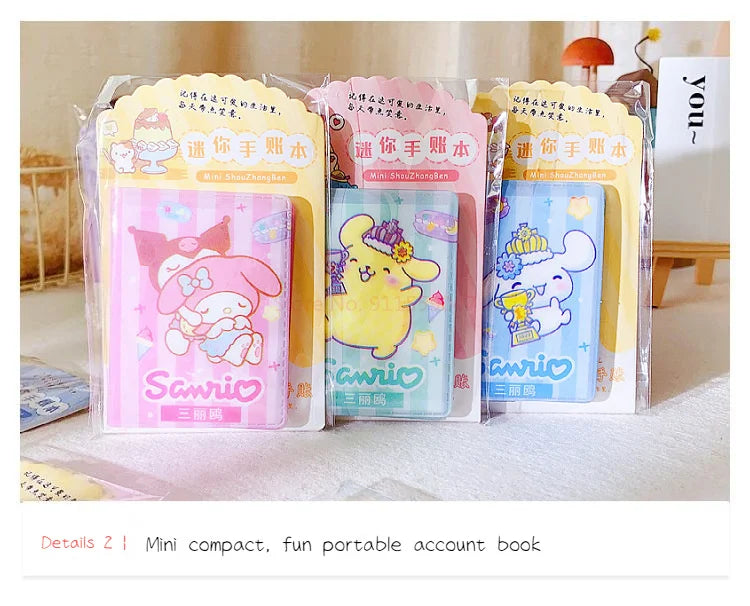 36pcs Sanrio Hello Kitty Kuromi Melody Mini Notebook Diy Kawaii Pocket Book Student Words Notebook Memo Student Stationery Gifts