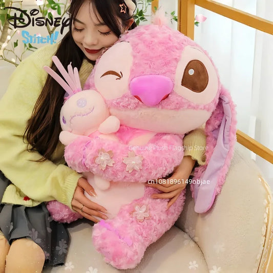 70cm Big Size Disney Lilo & Stitchanime Plush Stuffed Doll Room Decoration Peluche Pillow Angel Plushies Ornaments Gifts