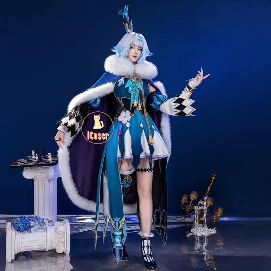 Honkai Star Rail Cerydra Cosplay Costume Wig Dress Uniform Crown Headwear Festival Halloween Party for Women Girls Carnival Prop