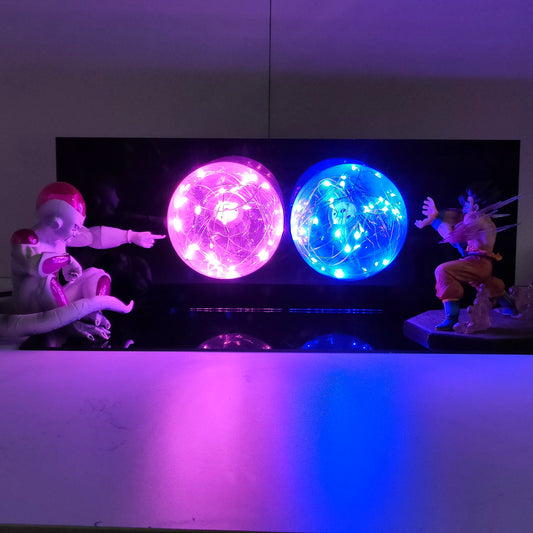 Dragon Ball Anime Lamp Goku vs Freeza Kamehameha Led Diy Action Figure Toys DBZ 3d Atmosphere Lamp Figurine PVC Model