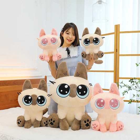 30-50cm Siamese Cat Animals Stuffed Doll Super Soft Home Office Decor High Quality Rabbit Toys Girls Boys Christmas Presents
