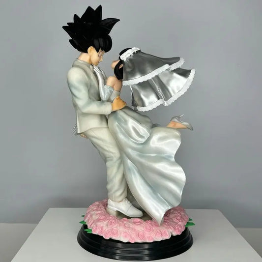 New Hot Dragon Ball Goku Wedding Statue Anime Figure Model Collectible Desktop Decoration Ornament Gifts For Couples
