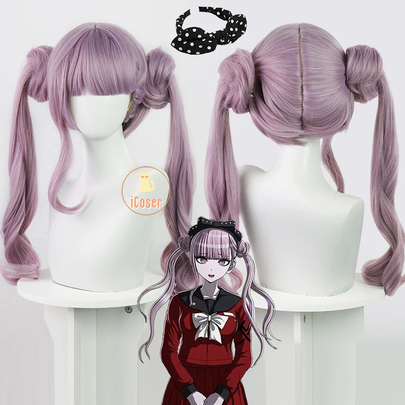 The Hundred Line Kako Tsukumo Cosplay Costume Wig Battle Uniform Skirt Hairband Last Defense Academy Halloween Party for Women