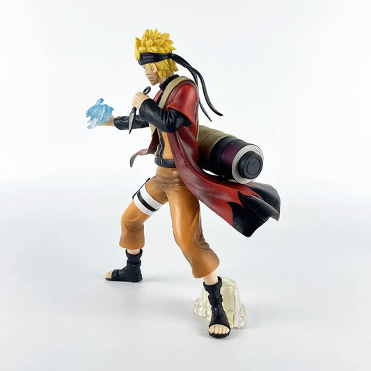 22CM Anime Naruto Uzumaki Naruto Sage Mode Rasengan Battle Form Model Uchiha Sasuke Toy Gift Collection Aciton Figure Kakashi