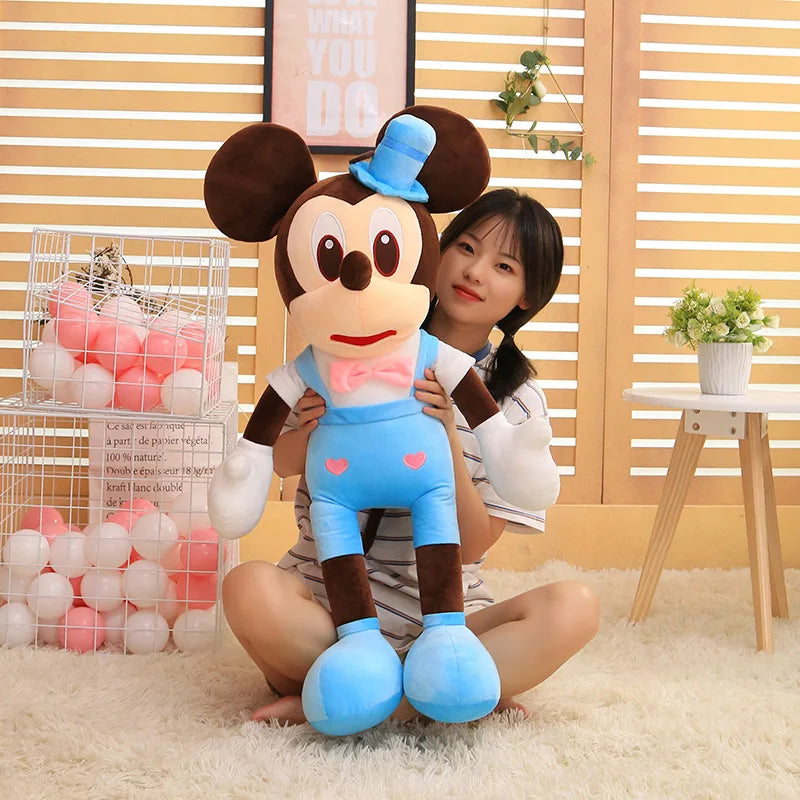 Disney 110cm Kawaii Mickey & Minnie Plush Pillow Set - Wedding Dress Stuffed Animals Soft Hugging Toy for Girls Gift Room Decor