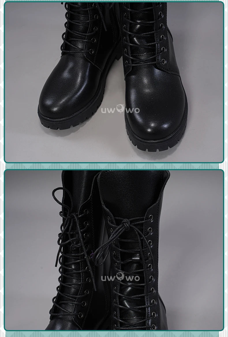 UWOWO Genshin Impact Lynette Cosplay Shoes Boots Lyney Anemo Cat Fontaine Cospaly Footwear-Boots