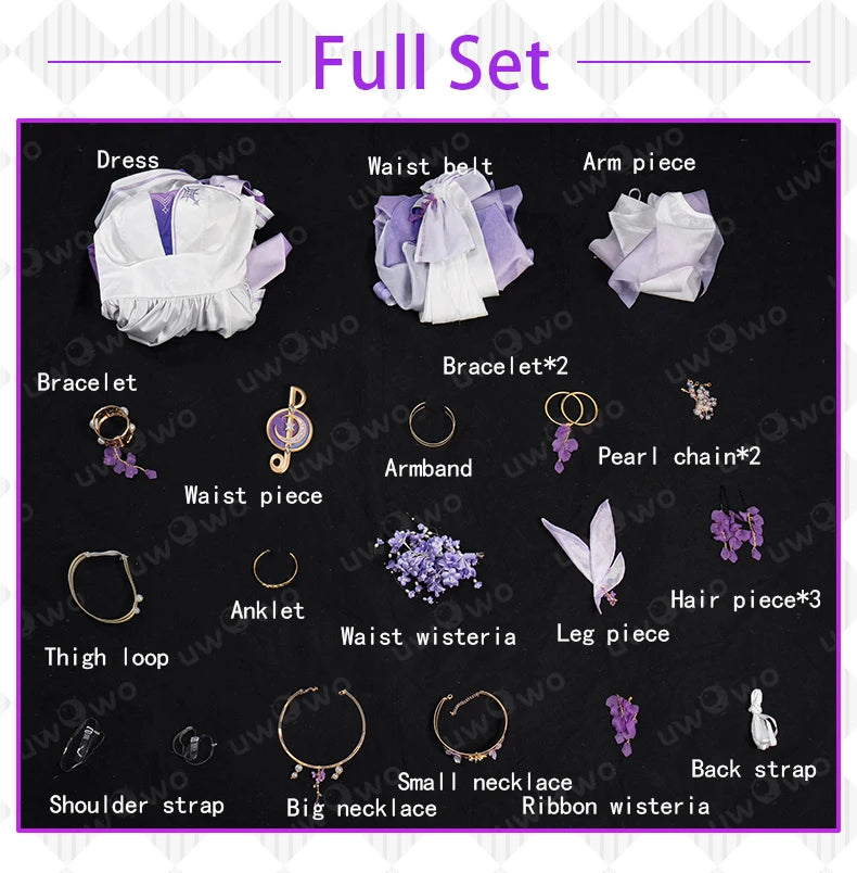 PRE SALE UWOWO Robin Cosplay Game Honkai Star Rail Fanart Robin Wisteria Gown Cosplay Costume Halloween Costume