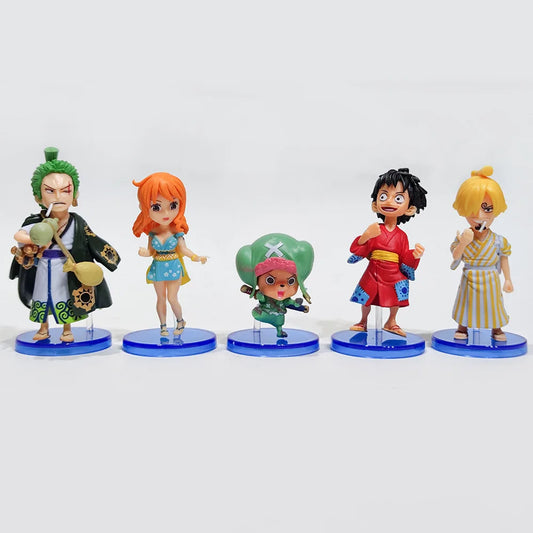 Hot 10Pcs/set One Piece Anime Figure Luffy Sanji Nami Zoro Chopper Frank Robin PVC Action Figure Model Children Dolls Gift Toys