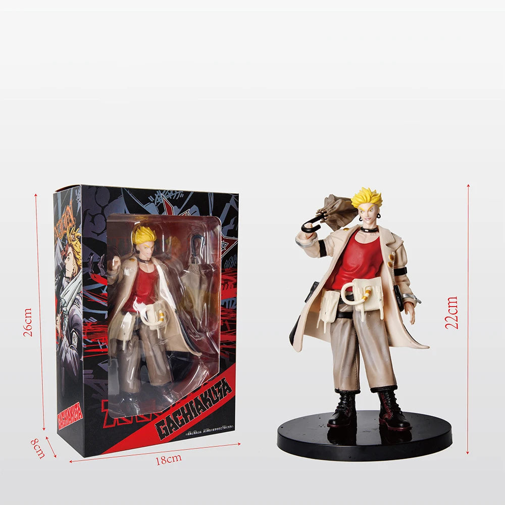 21cm/8.27in GACHIAKUTA Anime Figure GACHI AKUTA Rudo/Riyo Action Figure Enjin/Zanka Figurine PVC Adult Collection Model Doll Toy