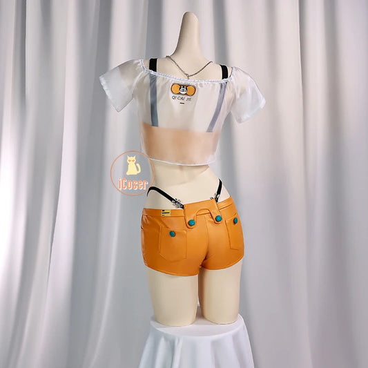 Zenless Zone Zero Belle Cosplay Costume Swimsuit Summer Swimwear Hat Headwear Earrings Phaethon Wise Halloween Party Women Girls