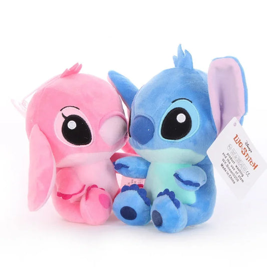 12-20cm Disney Stitch Mickey Minnie Plush Keychain Models Kawaii Cartoon Stuffed Plush Dolls Toys Anime Baby Kids Birthday Gifts