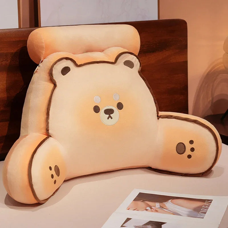 Comfortable Thickened Lumbar Support Cushion With Headrest Cartoon Cookie Anime Back Cushion Chair Bed Office Bedroom Girl