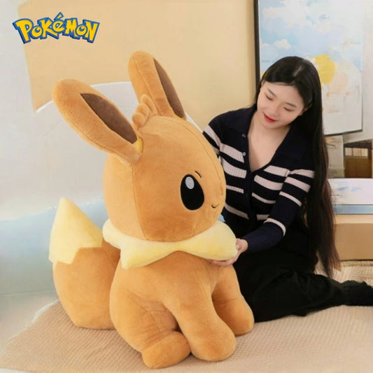 100CM Big Size Pokémon Eevee Plushies Cartoon Anime Peluche Kawaii Comfortable Soft Doll Pillow Cushion Children's Toys Gift