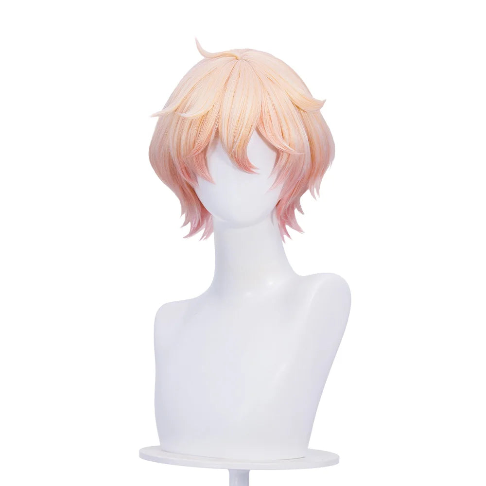 IN STOCK Dahlia Ifa Wig Game Genshin Impact DokiDoki Men Pink Hair Mondstadt Ifa Cosplay Dahlia Book Prop Free Wig Cap