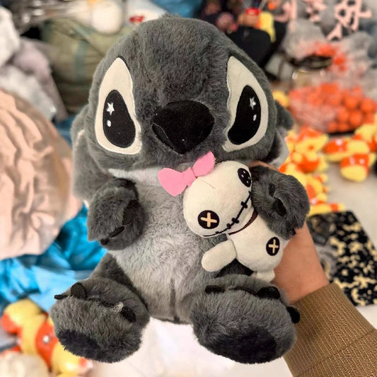 Disney Lilo & Stitch Scrump Plush Toys Grey Kawaii Anime Plushie Dolls Stitch Soft Stuffed Pillows Christmas Gifts for Childrens